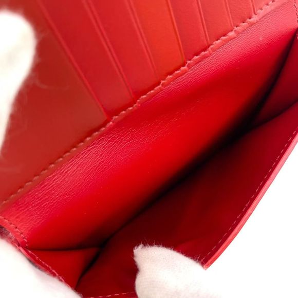 Celine Medium Strap Wallet Leather Red Gold - Picture 8 of 14